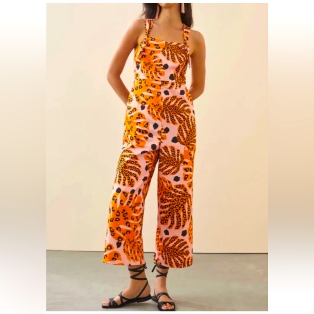 Barely worn Farm Rio Adventure Jumpsuit for Anthropologie
